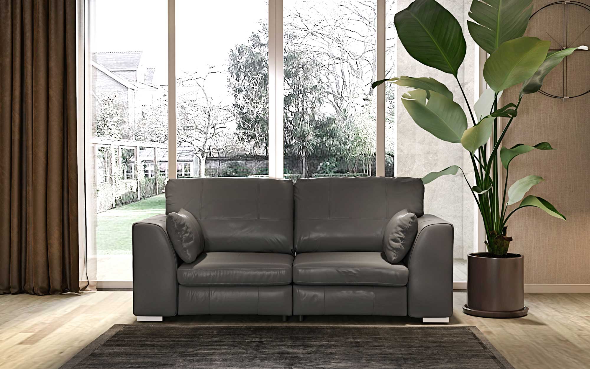 Verona Real Leather 3 & 2 Seater Sofas Pay Weekly Carpets