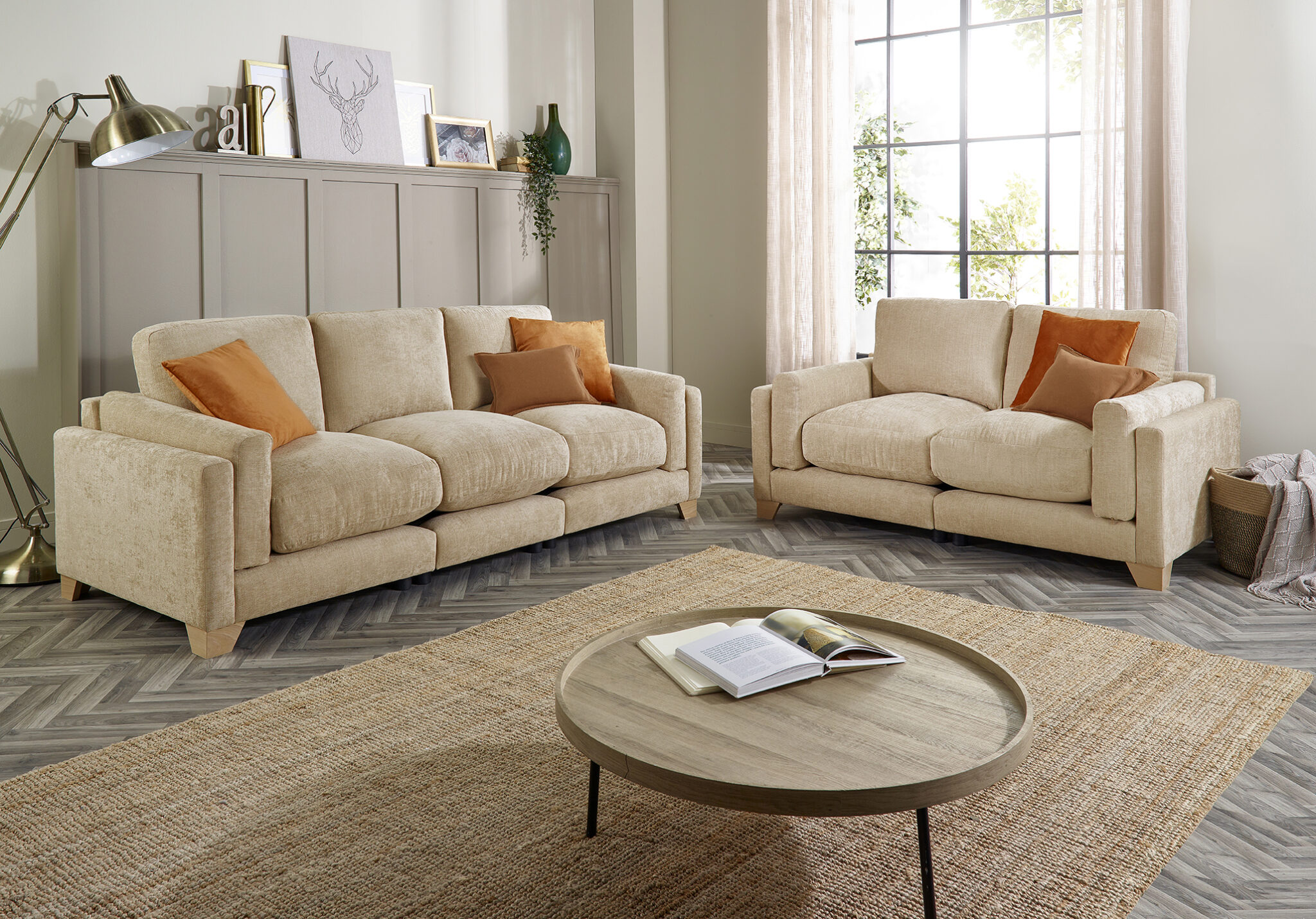 Tampa Fabric 3 Seater & 2 Seater Sofas Pay Weekly Carpets