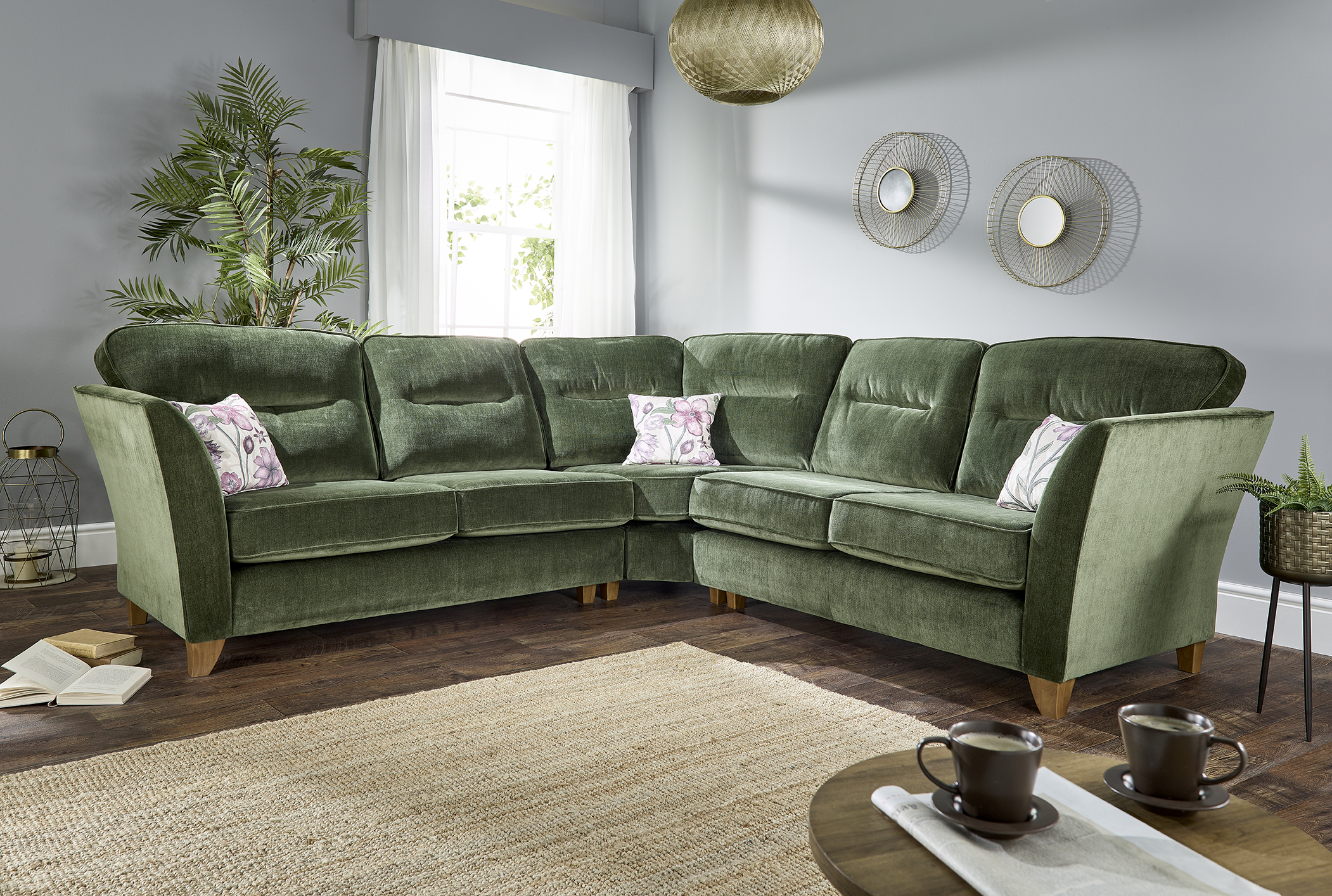 Studded corner sofa hotsell