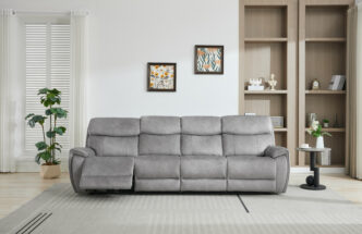 Seville Suede 4 Seater Electric Recliner