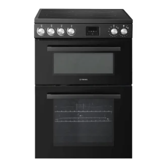 Premier Teknix TKED64B Ceramic Cooker Double Oven 60cm - Black
