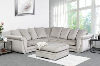 Premier Kingfisher Large Corner Sofa with Footstool - Mink