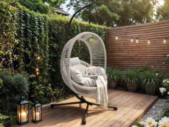 Premier Kokkinos Garden Egg Chair Light Grey Rattan