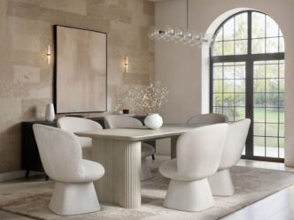 Premier SOLACE+CO Zoya Dining Table with 6 Aiko Chairs Set