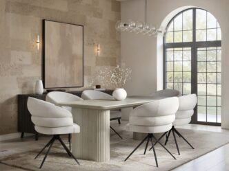 Premier Arno Dining Table with 6 Eira Chairs Set