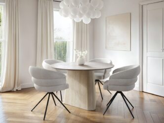 Premier Avorio Dining Table with Eira Chairs Set of 4