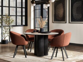 Premier Tiber Dining Table with Vito Chairs Set of 4