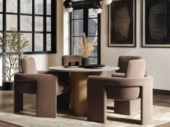Premier Tiber Dining Table with Dakota Chairs Set of 4